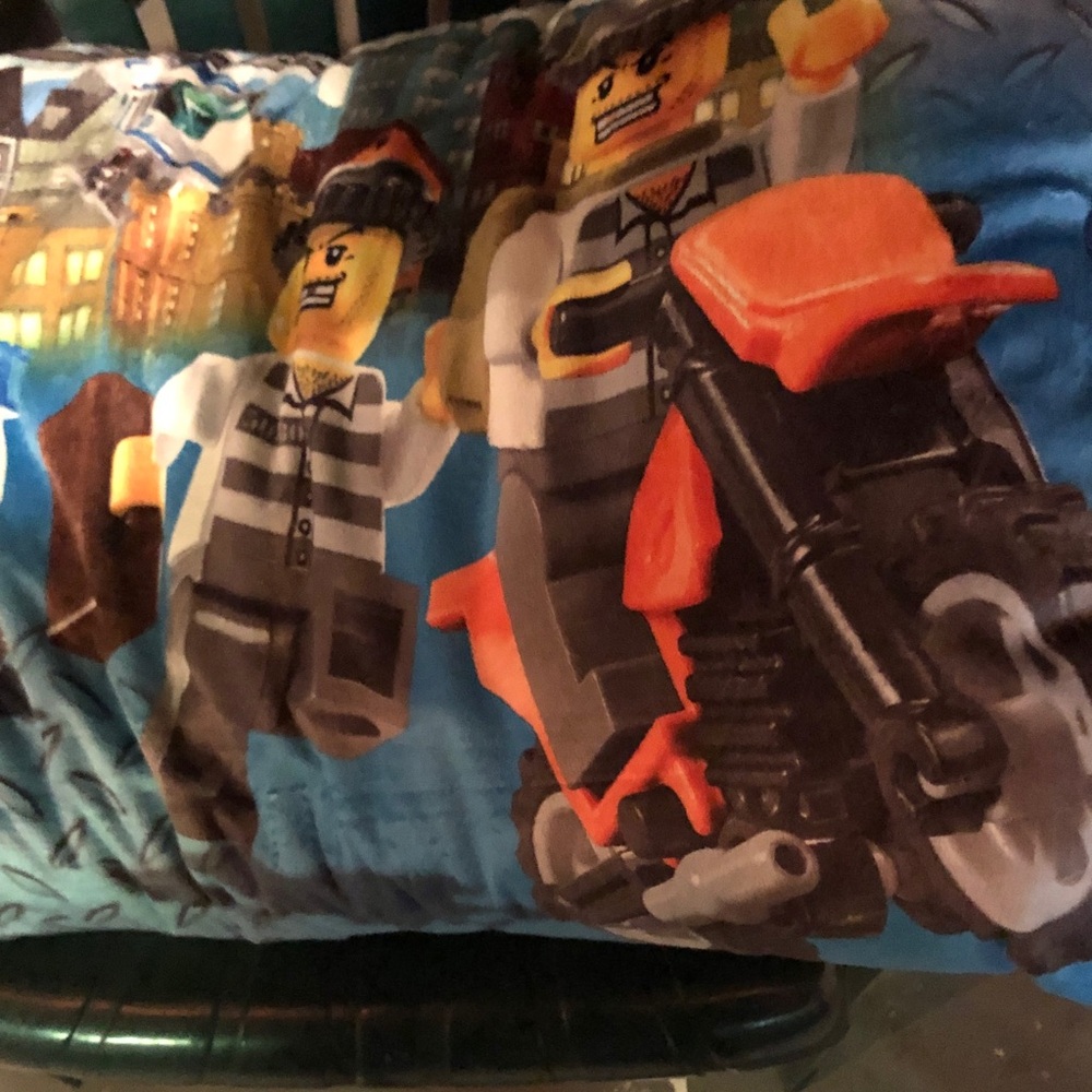 LEGO City Adventure Pillow with Blue and Orange